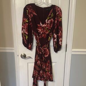 White House Black Market NWT V-Neck Godet Dress